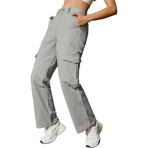 Cargo Pants for Women Straight Slay Y2k Baggy Slim Casual Work Trendy Streetwear Combat Military Fall Trouser with 6 Pockets