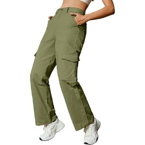 Cargo Pants for Women Straight Slay Y2k Baggy Slim Casual Work Trendy Streetwear Combat Military Fall Trouser with 6 Pockets
