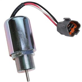 JEENDA Stop Solenoid 12V 30A87-10044 PJ7415748 30A87-20402 SA-3725-12 Fits Mitsubishi L2E L3E S3L S4L K4N-D61KG Mahindra Max 28 Tractor Volvo EC13 EC15 EC15B EC20 EC20B EC25 EC30 Toro 223D