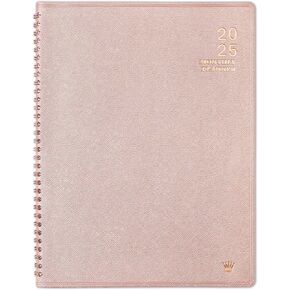 2025-2026 Monthly Planner - 9'' x 11'' Monthly Calendar 2025-2026, JUL. 2025 - JUN. 2026, 12 Monthly Planner Spiral Bound with Soft Leather Cover, 15 Note Pages, Monthly Tabs, Inner Pocket