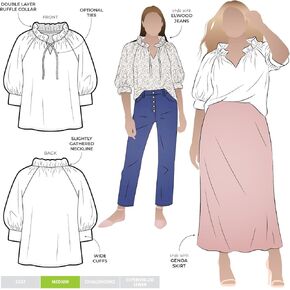 Style Arc Sewing Pattern - Reynolds Woven Top (Sizes 18-30)