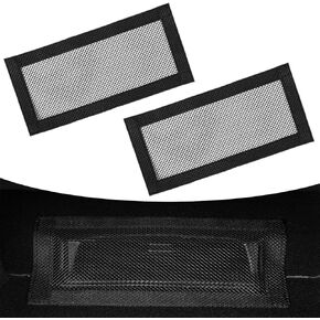 Pack-2 Car Backseat Air Vent Cover, Seat Air Outlet Dust Covers, Automobile Interior Replacements, Compatible with Tesla Model 3/Y (Black)