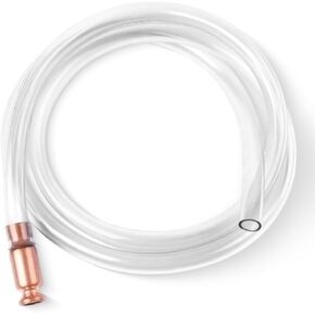 WKZO 10FT Gas Fuel Siphon Hose Pump for Gasoline/Oil/Water Transfer,Multi-Purpose Easy Self Priming Shaker Siphon Pump 1/2" Valve Siphon Pump