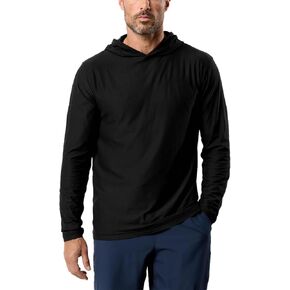 INTO THE AM Long Sleeve Active Hoodie S-4XL Lightweight Workout UPF 30+ UV Sun Protection Hooded Fishing Shirts for Men