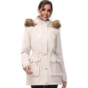 خيار آخر للنساء معطف شتوي بغطاء للرأس معطف باركا دافئ مبطن بالصوف معاطف شتوية in Kuwait