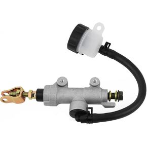 Motorcycle Rear Brake Master Cylinder Pump with Oil Cup and Oil Line Replace for Honda Yamaha Suzuki Kawasaki Arctic Cat Suzuki GSXR600 GSXR750 DRZ400 Kawasaki KLX250 Yamaha TTR250 RD400