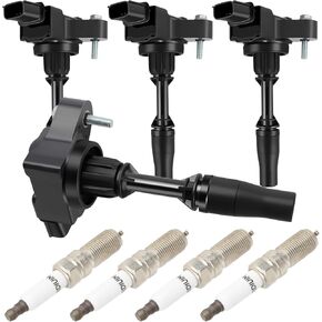 Set of 4 Ignition Coil Pack with 4*Spark Plug Fit for 2016-2020 for Buick Envision 2.0L 2014-2017 for Buick Regal 2.0L 2013-2021 for Chevrolet Malibu 2.0L, Replace UF680 in Saudi Arabia