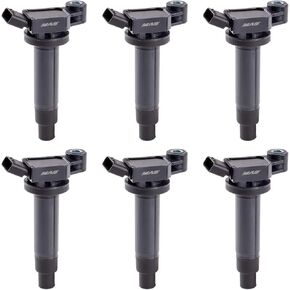 MAS Set of 6 Ignition Coil Pack Compatible with Toyota Lexus Avalon Camry Highlander Sienna ES300 RX300 3.0L 3.3L V6 1MZFE Engine Only Replacement for C1175 UF-267