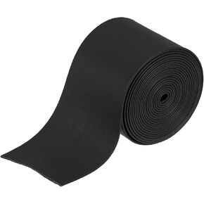 uxcell 4 Yard 25mm PU Faux Leather Strips, Fold Over Leather Strap Roll Double Sided Faux Supplies for DIY Craft Projects, Gold