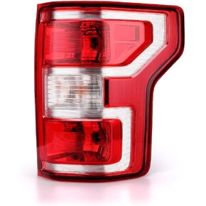 OKLPF Rear Brake Tail Light Compatible With 2018 2019 2020 Ford F150 F-150 Replace JL3Z-13404-H JL3Z-13405-H,Replace Red Taillight Assembly,Included Bulbs and Harness,Driver and Passenger Side