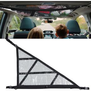 Car Ceiling Cargo Net, 30.7"×22" Fits New Cars with 3 Handles, Strengthens Load-Bearing Car Roof Storage Organizer, Double-Layer Mesh Cargo Net for SUV, Truck Camping Accessories, Road Trip Essentials