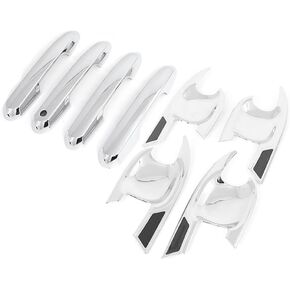 LEXLEY 8Pcs Carbon Fiber Style Door Handle Cover Trim Door Bowl Cover Exterior Accessories Compatible with Toyota 2020 2021 2022 2023 2024 2025 Highlander XLE LE L XSE Limited Platinum