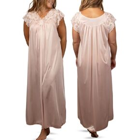 Shadowline Women's Silhouette 53" Short Cap Sleeve Long Gown