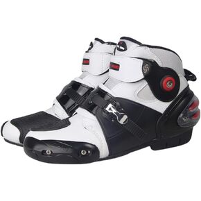 Microfiber Leather Motorcycle Short Boots Professional moto shoes Racing bota motociclista Motorcycle Boots