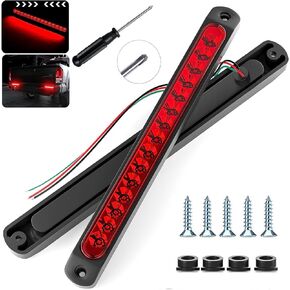 10'' 15 LED Amber Light Bar, 2 Pack Trailer Tail Lights Trailer Identification Light Bar Strip, Truck Marker Turn Signal Lights,Stop Turn Tail Clearance Light