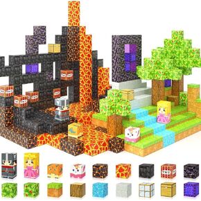 Magnetic Blocks, 150 PCS Magnet World Magic Portal Set, Magnetic Toys for Boys & Girls Age 4-5 6-8, STEM Montessori Sensory Toys for Toddlers Gifts for 3+ Years Old, Fidget Cubes Construction Toys