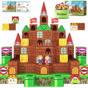 Magnetic Tiles Kids Games Toys Castle Adventure Magnetic Building Blocks Doll House Toys Construction Magnet Pretend Play Set for Boys & Girls 3-12 Year Old Christmas Birthday Gifts for Boys