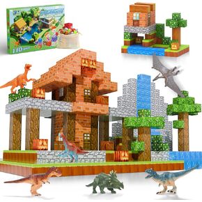Magnetic Blocks, 110PCS Magnetic Building Cubes, Magnetic Building Blocks Toys for Kids, Magnet Blocks Build Set Toys for Boys & Girls Age 5 6 7 8+