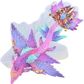 Magical Sky Dragon 3D Epoxy Resin Silicone Mold for Fondant Sugar Craft, Cake Topper Decorating, Polymer Clay, Plaster