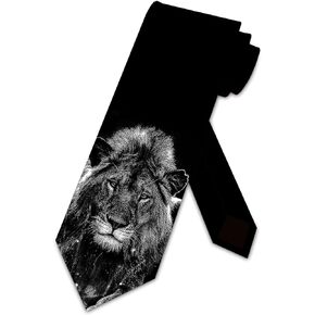 Three Rooker Animal Ties Mens Lion Necktie