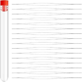 16 Pieces Beading Needles for Jewelry Making, 5.03inch Seed Beads Needles Big Eye Beading Needles Collapsible Beading Needles Set Embroidery Needles with Needle Bottle