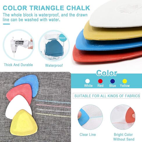 مجموعة أدوات الخياطة الجلدية المكونة من 9 قطع من Cimeton تتضمن 4 قطع أداة خياطة عجلة التتبع الملونة، 4 قطع طباشير خياط، نقش نمطي، خدش للقماش الورقي الجلدي in Kuwait