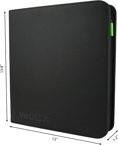 مجلد بسحاب Vault X Premium Exo-Tec XL - مجلد ألبوم بطاقات التداول مقاس 12 جيبًا XL - مجلد جيب تحميل جانبي 624 لـ TCG (أزرق) in Kuwait