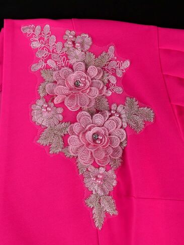 AOMEI Women's V Neck Applique Beaded Peplum Office Bodycon Midi Dress 3/4 Sleeve Business Work Pencil Dresses for Women in Kuwait