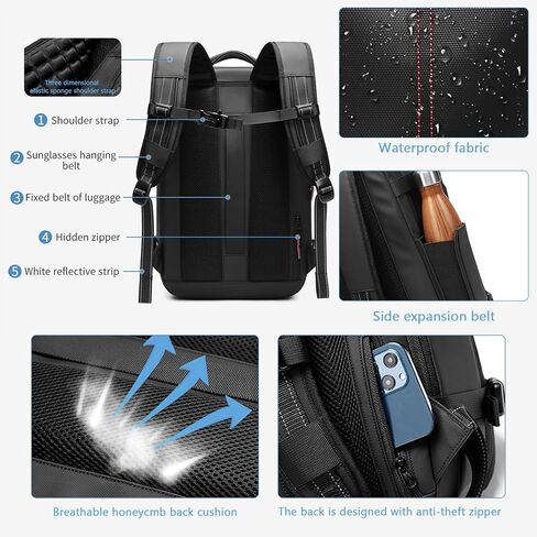 Vacpack Backpack Airback Travel Laptop Hiking Waterproof Anti Theft Carry on Flight with Pump for Men in Saudi Arabia