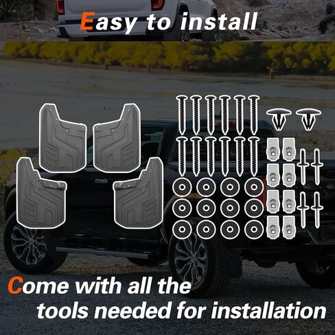 Mud Flaps Compatible with 2023 2024 GMC Canyon with Fender Flares Mud Guard for Trucks 4pcs Splash Guards in Saudi Arabia