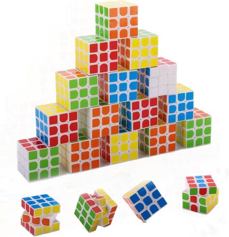 24 Pack Mini Cubes, Puzzle Cubes,Mini Rubix Party Favors for Kids, Classroom Rewards or School Prize for Students, Goody Bag Filler Birthday Gift in Saudi Arabia