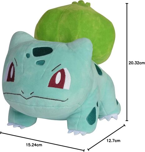 Pokémon 8" Bulbasaur Plush Stuffed Animal Toy - Officially Licensed - Gift for Kids in Saudi Arabia