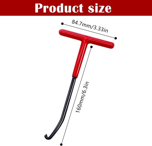 2PCS Motorcycle Exhaust Spring Hooks T Shaped Handle Spring Puller Tool Snowmobile Spring Puller Removal Tool for Motorcycle (Red) in Saudi Arabia