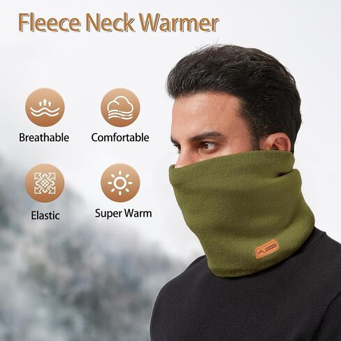 Neck Warmer Gaiter for Men Women,Winter Soft Thick Warm Fleece Lined Face Ski Mask Scarf Cold Weather Running in Saudi Arabia
