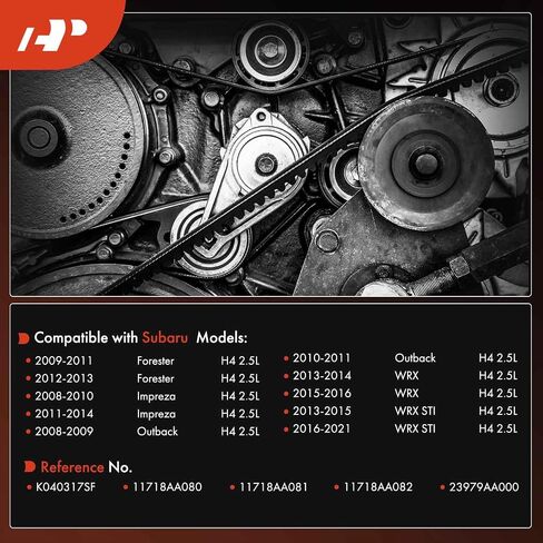 A-Premium Engine Serpentine Drive Belt Compatible with Subaru Outback 2008-2011, Forester 2009-2013, Impreza 2008-2014, WRX 2013-2016, WRX STI 2013-2021, H4 2.5L - Replace# 23979AA000 in Saudi Arabia