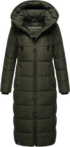 Marikoo Long Fall & Winter Coat for Women | Detachable Hood | Quilted Women’s Calf-Length Jacket | Nadeshikoo XVI XS-5XL in Saudi Arabia