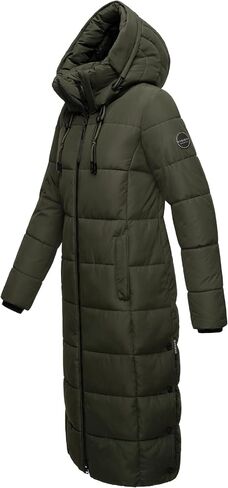 Marikoo Long Fall & Winter Coat for Women | Detachable Hood | Quilted Women’s Calf-Length Jacket | Nadeshikoo XVI XS-5XL in Saudi Arabia