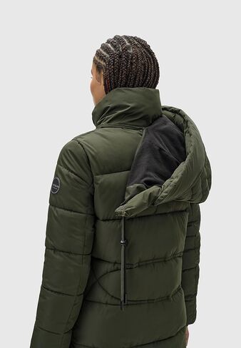 Marikoo Long Fall & Winter Coat for Women | Detachable Hood | Quilted Women’s Calf-Length Jacket | Nadeshikoo XVI XS-5XL in Saudi Arabia