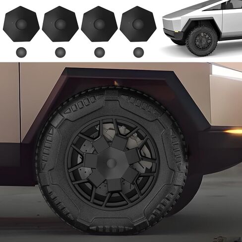 أغطية مركز محور العجلة متوافقة مع أغطية مركز Tesla Cybertruck، 4 قطع أغطية مركز ABS لمحور العجلة لأغطية عجلات Cybertruck in Kuwait