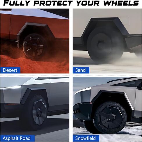أغطية مركز محور العجلة متوافقة مع أغطية مركز Tesla Cybertruck، 4 قطع أغطية مركز ABS لمحور العجلة لأغطية عجلات Cybertruck in Kuwait