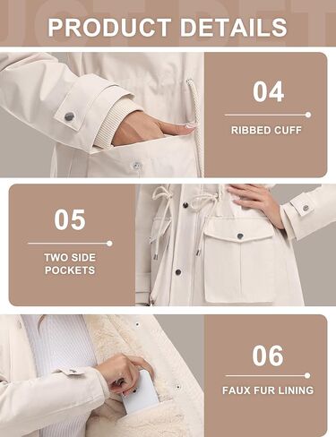 خيار آخر للنساء معطف شتوي بغطاء للرأس معطف باركا دافئ مبطن بالصوف معاطف شتوية in Kuwait