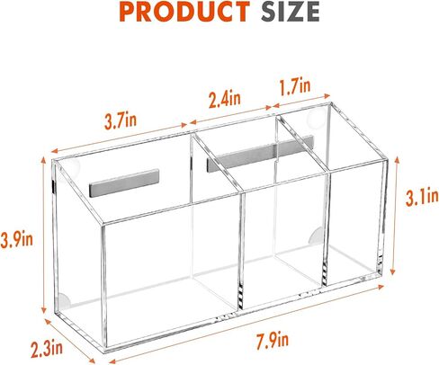Magnetic Dry Erase Marker Holder, Acrylic Magnet Pen Holder for Whiteboard, Refrigerator, Magnetic Fridge Organizer for Office, Classroom, Whiteboard Maker Holder, Locker Organizer in Kuwait