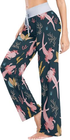 Women's Comfy Casual Lounge Pants Drawstring Palazzo Wide Leg Pajama Pants in Kuwait