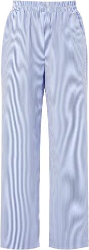 NUFIWI Women Y2k Lounge Pants High Waist Striped Printed Wide Leg Pants Summer Casual Going Out Pants with Pocket in Saudi Arabia