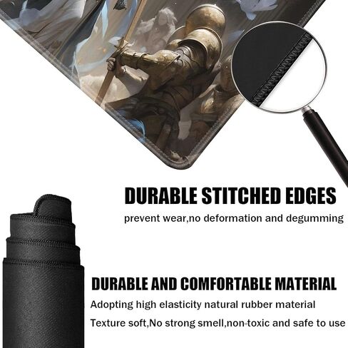 Board Game TCG Playmat Table Mats Games Size 60X35 cm Mousepad Compatible for MTG RPG CCG Trading Card Game Play mats with 6 Dice (Playmat 107) Wolf 3 in Kuwait