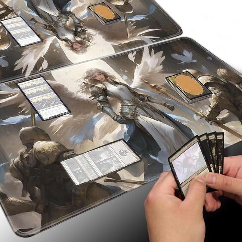 Board Game TCG Playmat Table Mats Games Size 60X35 cm Mousepad Compatible for MTG RPG CCG Trading Card Game Play mats with 6 Dice (Playmat 107) Wolf 3 in Kuwait