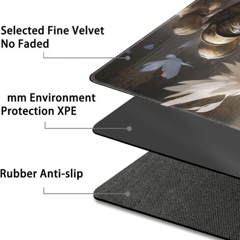 Board Game TCG Playmat Table Mats Games Size 60X35 cm Mousepad Compatible for MTG RPG CCG Trading Card Game Play mats with 6 Dice (Playmat 107) Wolf 3 in Kuwait