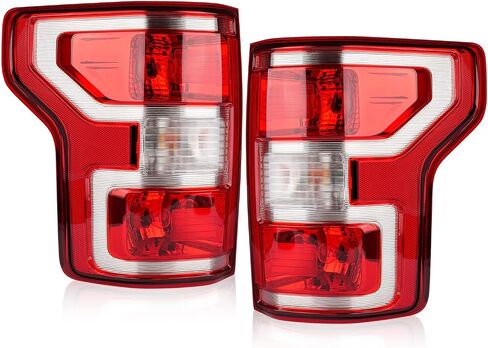 OKLPF Rear Brake Tail Light Compatible With 2018 2019 2020 Ford F150 F-150 Replace JL3Z-13404-H JL3Z-13405-H,Replace Red Taillight Assembly,Included Bulbs and Harness,Driver and Passenger Side in Saudi Arabia