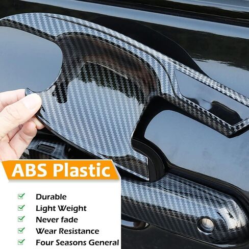 LEXLEY 8Pcs Carbon Fiber Style Door Handle Cover Trim Door Bowl Cover Exterior Accessories Compatible with Toyota 2020 2021 2022 2023 2024 2025 Highlander XLE LE L XSE Limited Platinum in Saudi Arabia