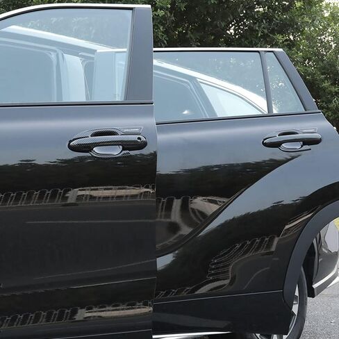 LEXLEY 8Pcs Carbon Fiber Style Door Handle Cover Trim Door Bowl Cover Exterior Accessories Compatible with Toyota 2020 2021 2022 2023 2024 2025 Highlander XLE LE L XSE Limited Platinum in Saudi Arabia